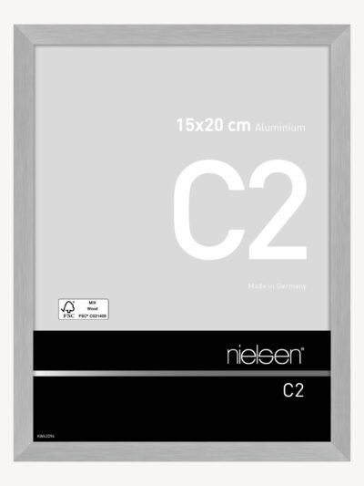 C2 Argent mat brossé 15 x 20 cm