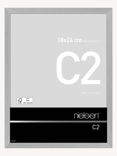 C2 Argent mat brossé 18 x 24 cm