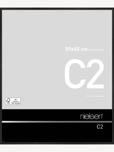 C2 Noir mat brossé 50 x 60 cm