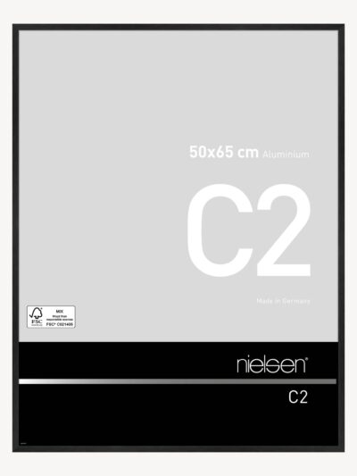 C2 Noir mat brossé 50 x 65 cm