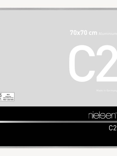 C2 Argent mat brossé 70 x 70 cm
